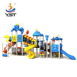 Rose Wood / LLDPE Water Park Playground Equipment With Tunnel / Handrail
