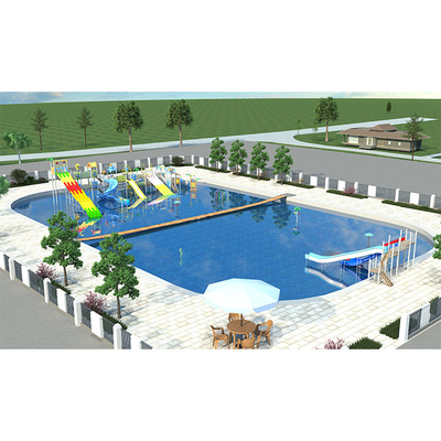Outside Customized Playground Slides PP Material Fiberglass Amusement Water Park