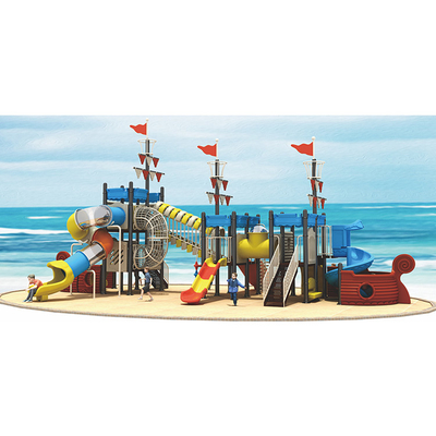 Commercial School Toy Playground Slide Customized Combined Pirates Ship Outdoor