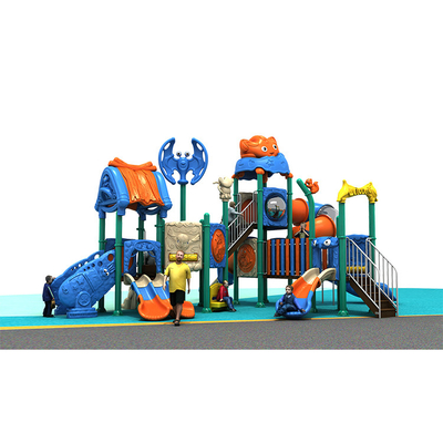 Kids Outdoor Plastic Commercial Playground Backyard Slide Color Powder Coated